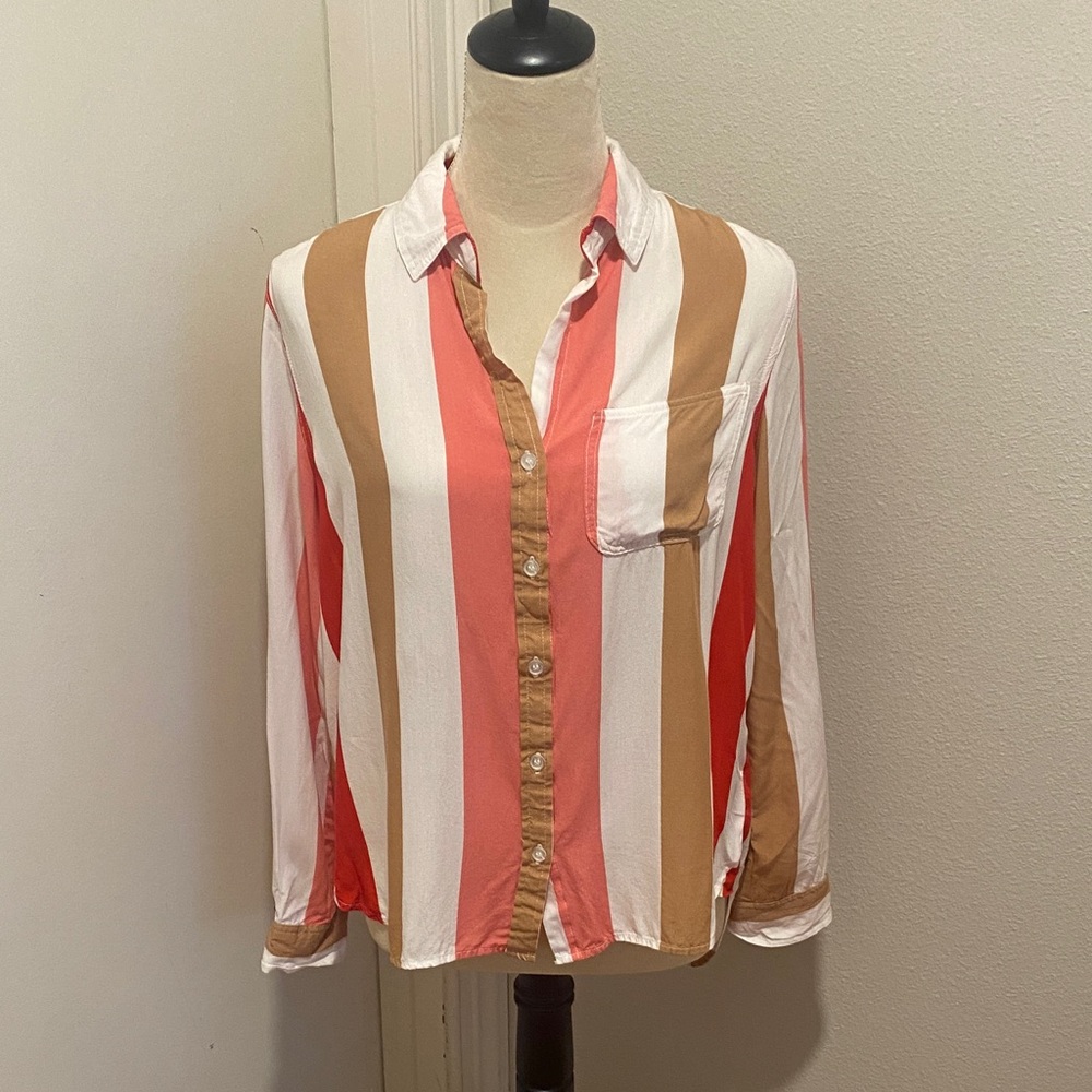 Velvet Heart Multicolor Striped Button-Down Shirt